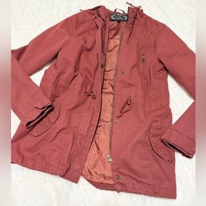 Ambiance Maroon Lightweight Hooded Jacket